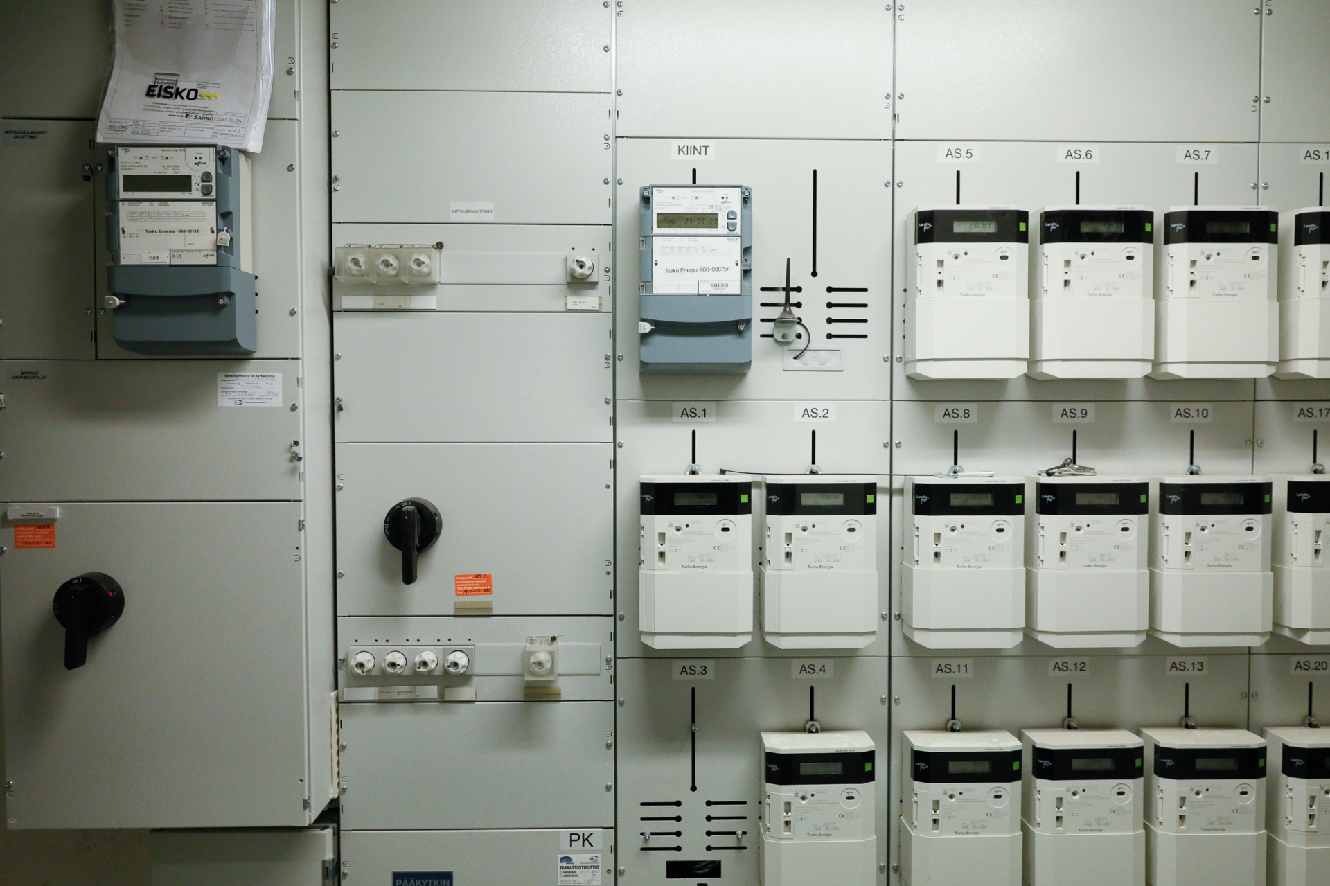 EV charging load management equipment installed in an electrical cabinet